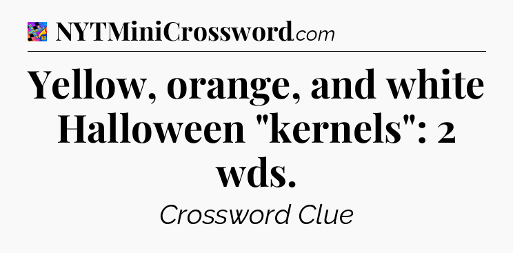 Yellow, orange, and white Halloween 