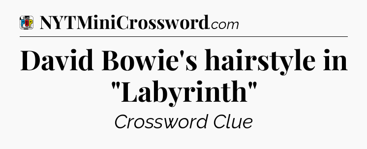 David Bowie's hairstyle in 