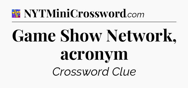 Game Show Network, acronym Codycross