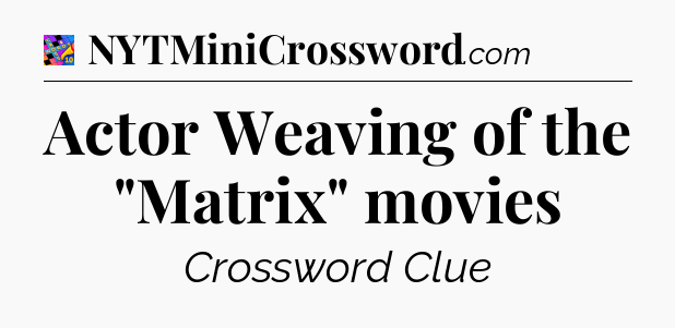 Actor Weaving of the 