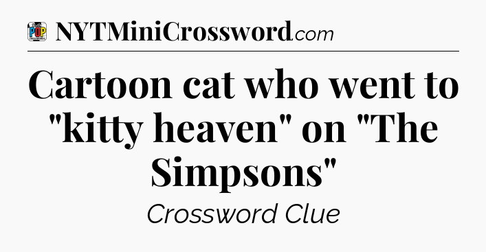 Cartoon cat who went to 