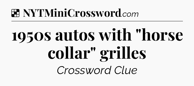 Solution: 1950s autos with 