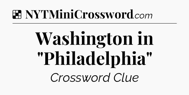 Solution: Washington in 