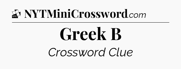 Greek B - Daily Themed Classic Crossword