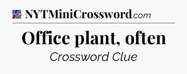 Office plant, often Crossword Clue
