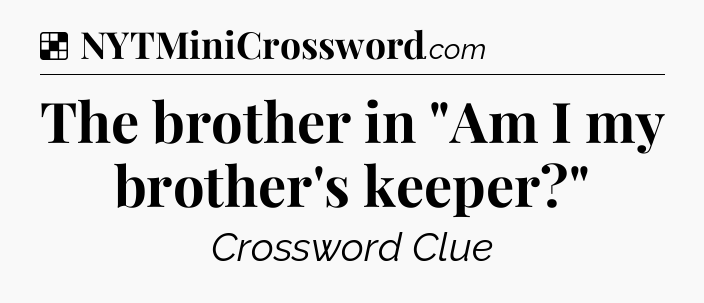 Solution: The brother in 