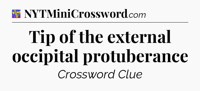 Tip of the external occipital protuberance Codycross