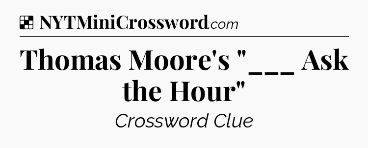 Solution: Thomas Moore's 