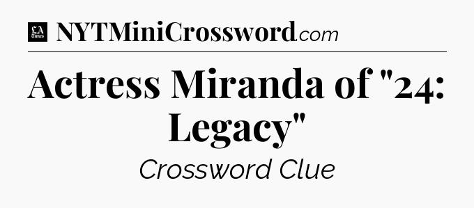 Actress Miranda of 