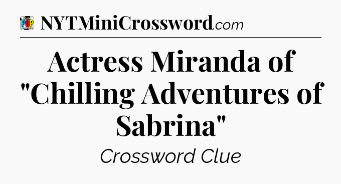 Actress Miranda of 
