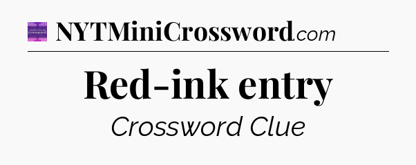 Red-ink entry - Thomas Joseph Crossword