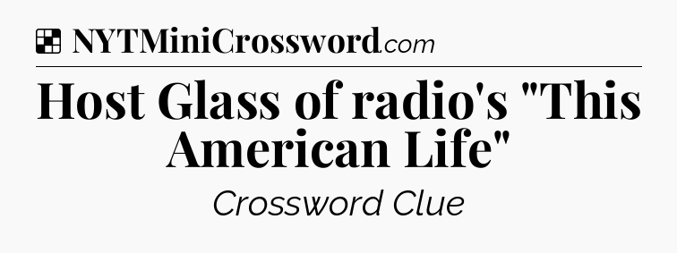 Host Glass of radio's 