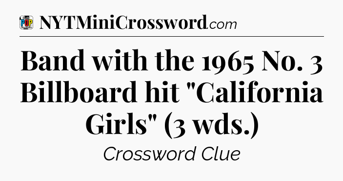 Band with the 1965 No. 3 Billboard hit 