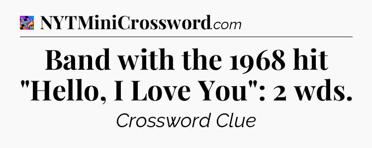 Band with the 1968 hit 