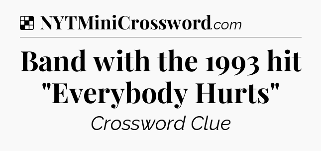 Solution: Band with the 1993 hit 