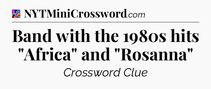 Band with the 1980s hits 