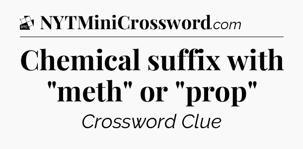Chemical suffix with 