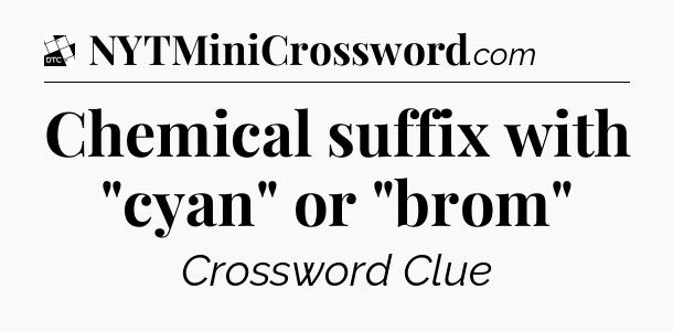 Chemical suffix with 
