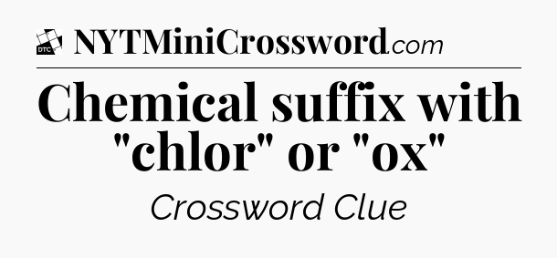Chemical suffix with 