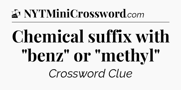 Chemical suffix with 
