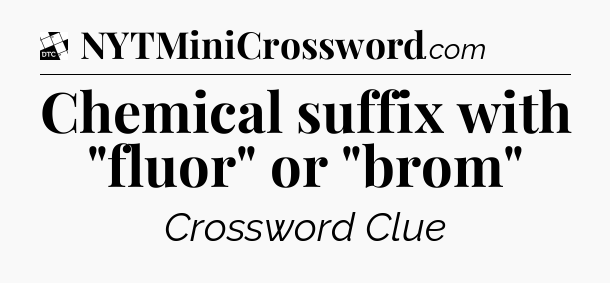 Chemical suffix with 