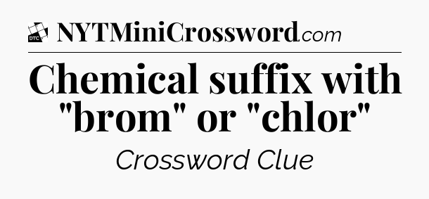 Chemical suffix with 
