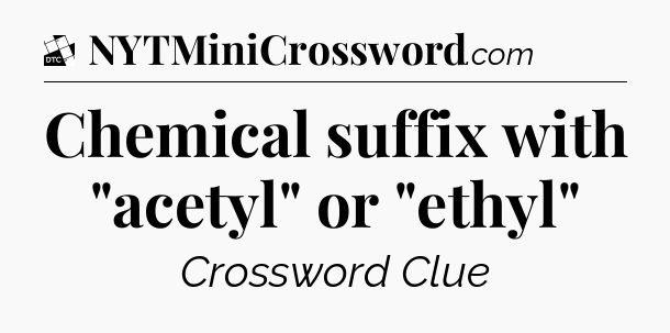 Chemical suffix with 