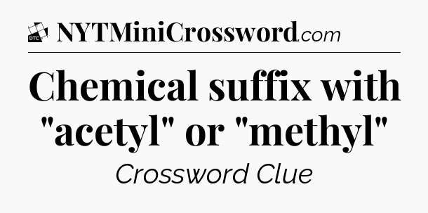 Chemical suffix with 