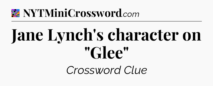 Jane Lynch's character on 