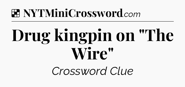 Solution: Drug kingpin on 