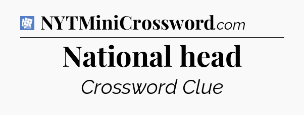 National head Puzzle Page Crossword Clue