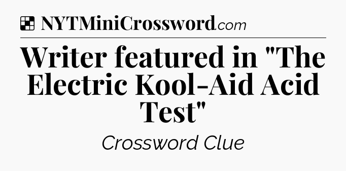 Solution: Writer featured in 