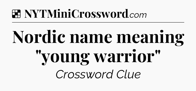 Solution: Nordic name meaning 