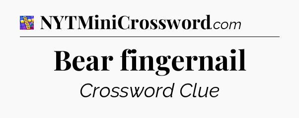 Bear fingernail Codycross