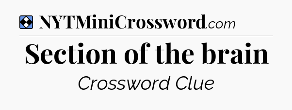 Solution: Section of the brain - NYT Mini Crossword