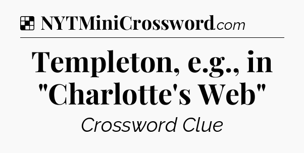 Solution: Templeton, e.g., in 