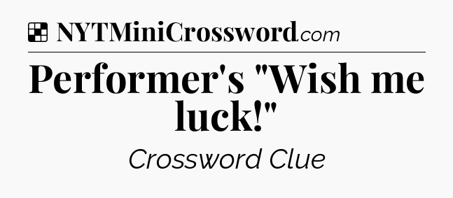 Solution: Performer's 