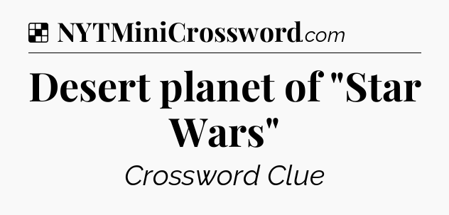 Solution: Desert planet of 