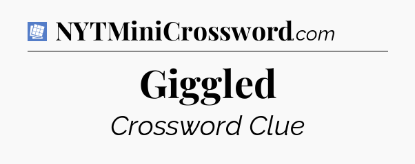 Giggled Puzzle Page Crossword Clue
