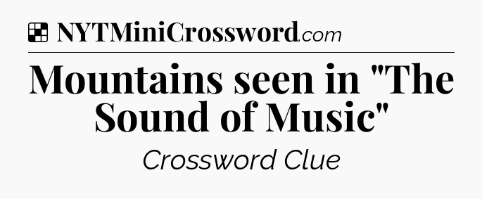 Solution: Mountains seen in 