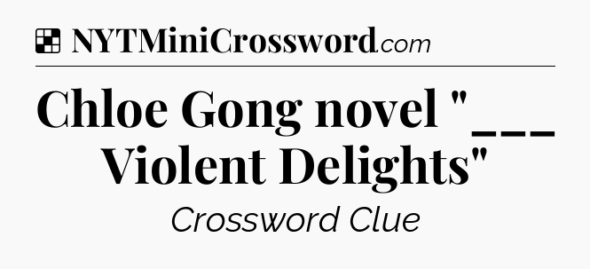 Solution: Chloe Gong novel 