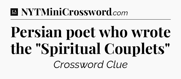 Persian poet who wrote the 