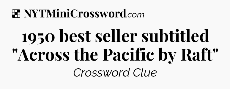 Solution: 1950 best seller subtitled 