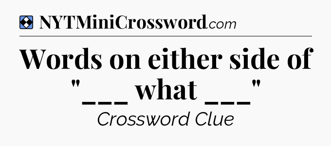 Solution: Words on either side of 