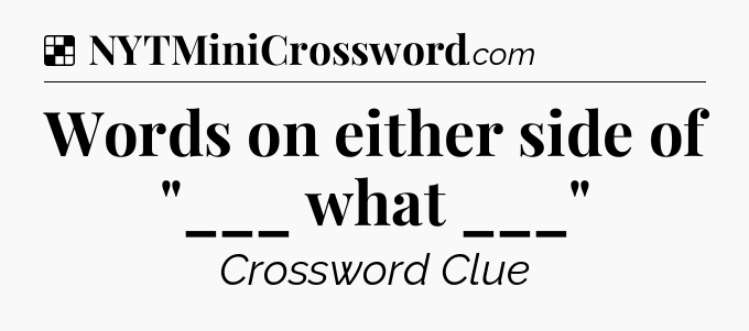Solution: Words on either side of 