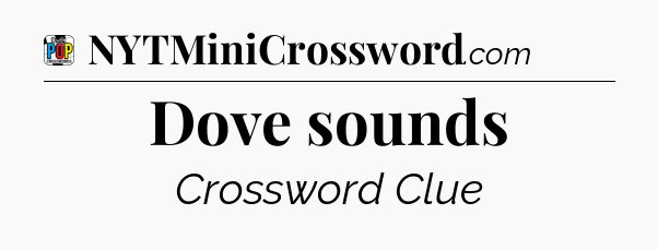 Dove sounds Crossword Clue