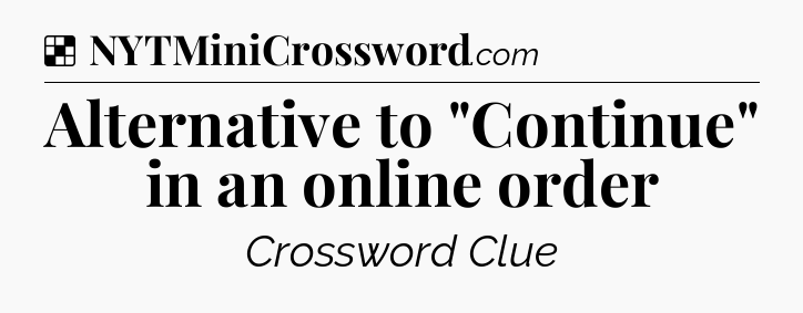 Solution: Alternative to 