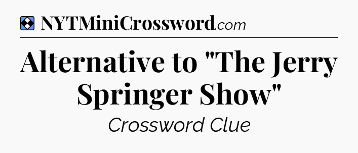 Solution: Alternative to 