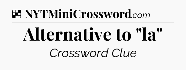 Solution: Alternative to 