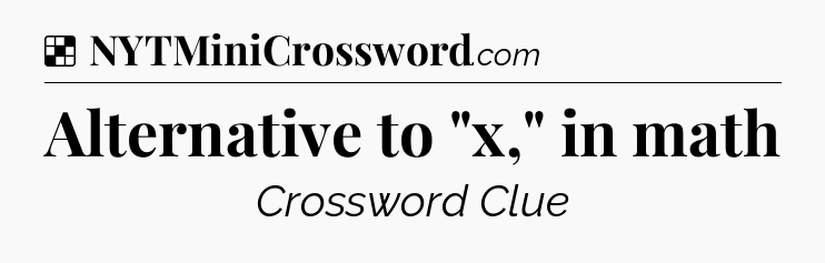 Solution: Alternative to 